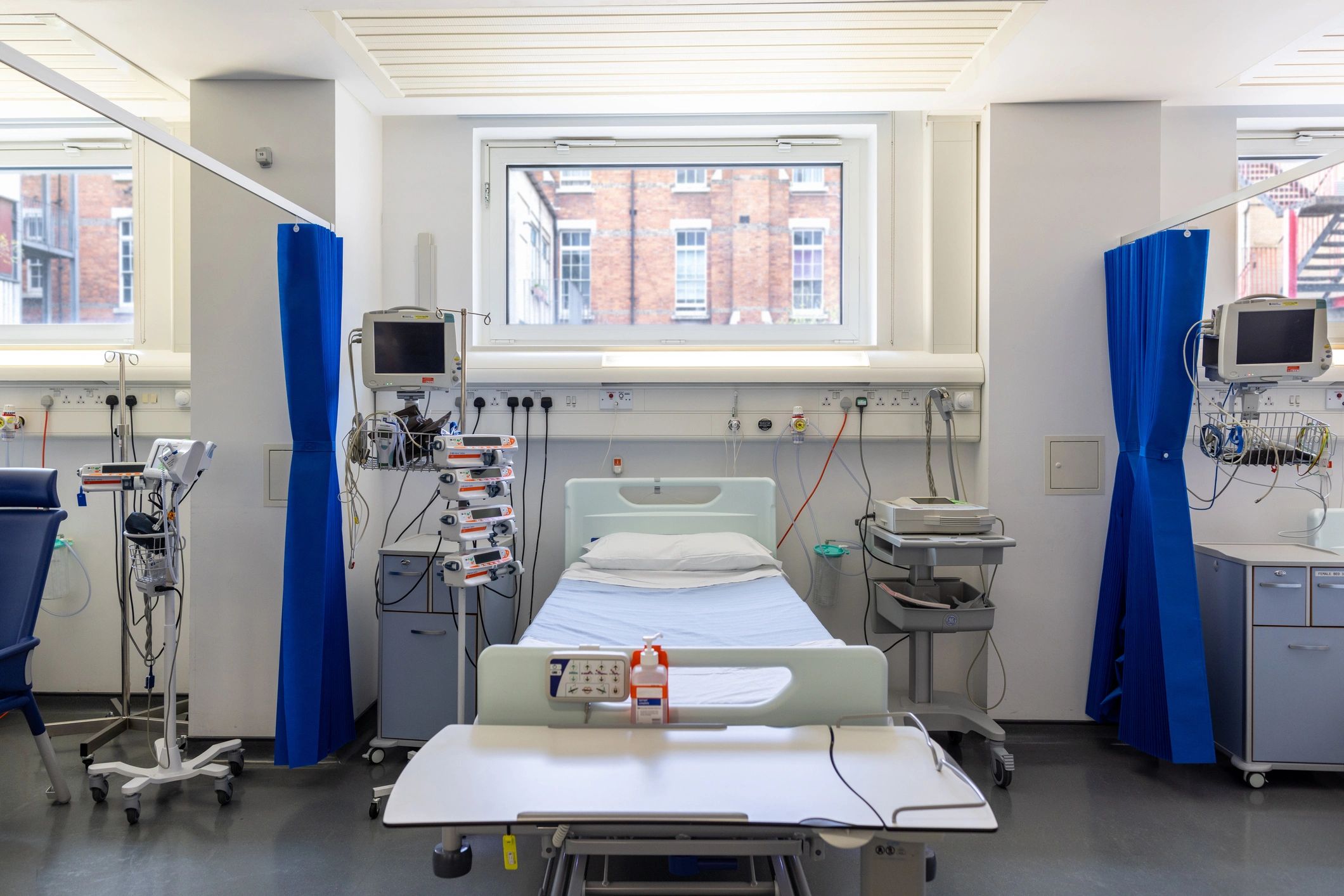 Modern clinic room prepared for patient care